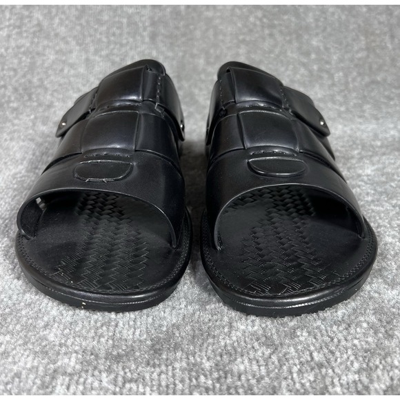 Stacy Adams Seaside Slip On Slide Sandals Mens Size 12 Black Shoes NIB 25005 - Picture 5 of 11
